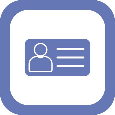 ID kart simgesi vektör illüstrasyonu