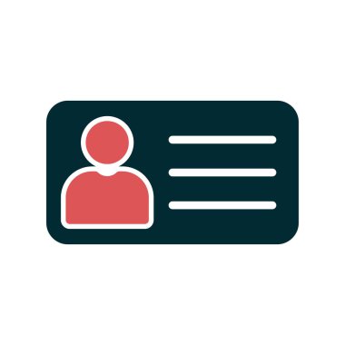 ID kart simgesi vektör illüstrasyonu