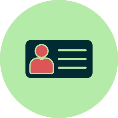 ID kart simgesi vektör illüstrasyonu