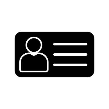 ID kart simgesi vektör illüstrasyonu