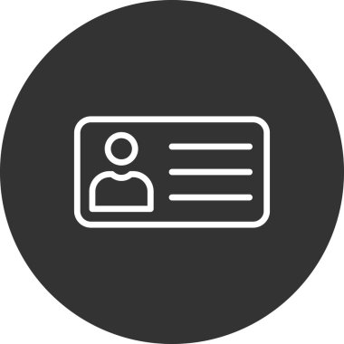 ID kart simgesi vektör illüstrasyonu