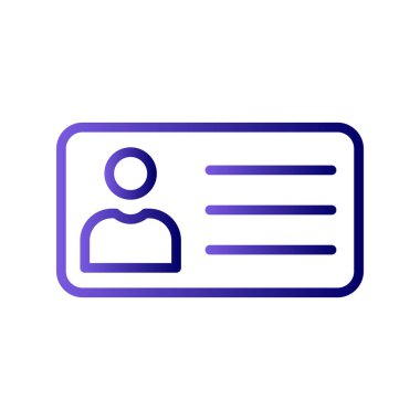 ID kart simgesi vektör illüstrasyonu