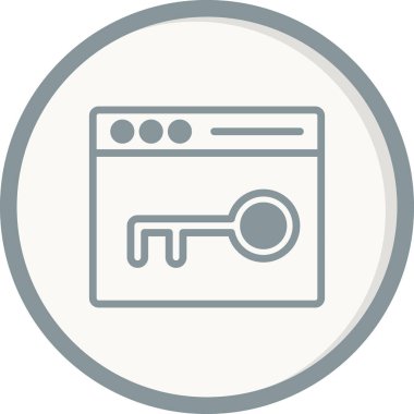 Anahtar kelime. Web simgesi basit illüstrasyon