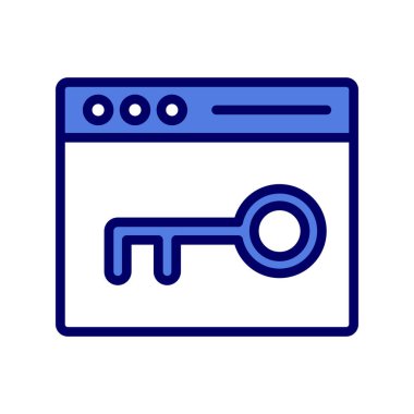 Anahtar kelime. Web simgesi basit illüstrasyon