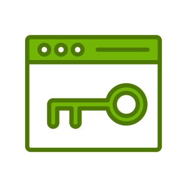 Anahtar kelime. Web simgesi basit illüstrasyon