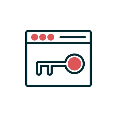 Anahtar kelime. Web simgesi basit illüstrasyon