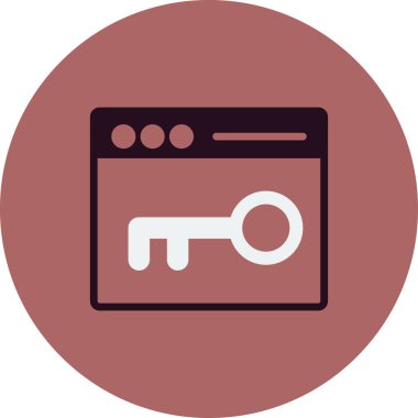 Anahtar kelime. Web simgesi basit illüstrasyon