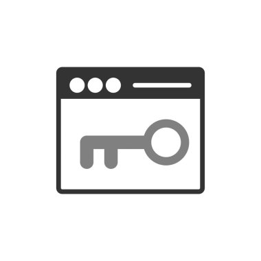 Anahtar kelime. Web simgesi basit illüstrasyon