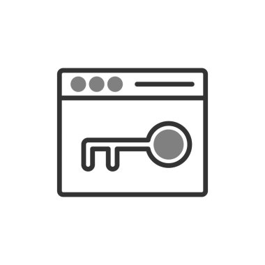 Anahtar kelime. Web simgesi basit illüstrasyon