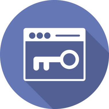 Anahtar kelime. Web simgesi basit illüstrasyon