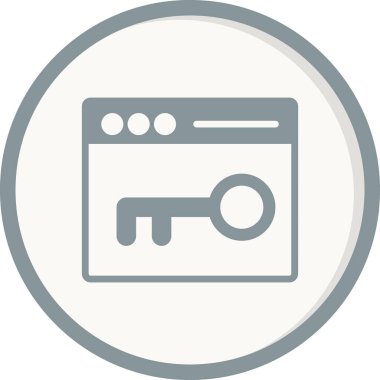 Anahtar kelime. Web simgesi basit illüstrasyon