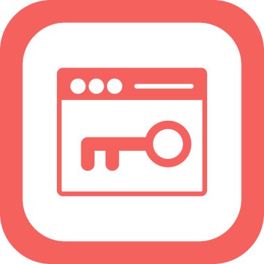 Anahtar kelime. Web simgesi basit illüstrasyon