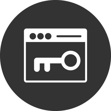 Anahtar kelime. Web simgesi basit illüstrasyon