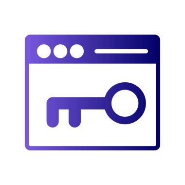 Anahtar kelime. Web simgesi basit illüstrasyon