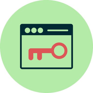 Anahtar kelime. Web simgesi basit illüstrasyon