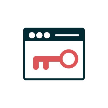 Anahtar kelime. Web simgesi basit illüstrasyon