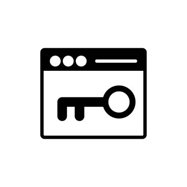 Anahtar kelime. Web simgesi basit illüstrasyon