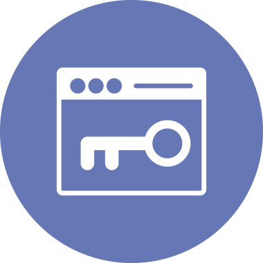 Anahtar kelime. Web simgesi basit illüstrasyon