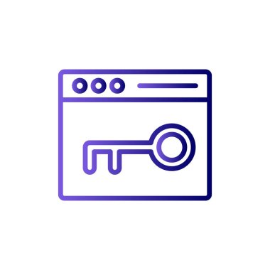 Anahtar kelime. Web simgesi basit illüstrasyon