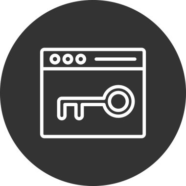 Anahtar kelime. Web simgesi basit illüstrasyon