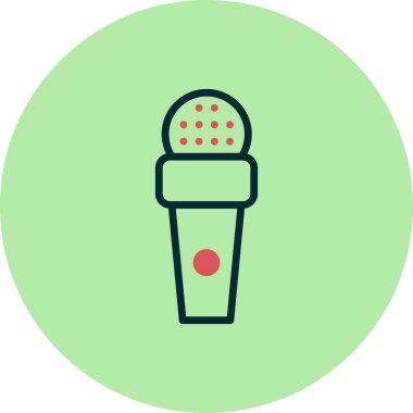 mikrofon simgesi, vektör illüstrasyon tasarımı