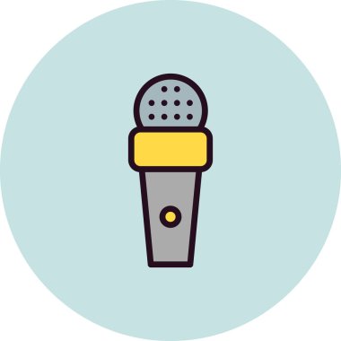 mikrofon simgesi, vektör illüstrasyon tasarımı