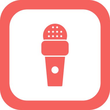 mikrofon simgesi, vektör illüstrasyon tasarımı