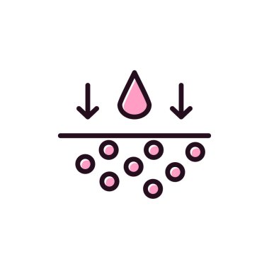 Benzersiz Nemlendirici vektör simgesi