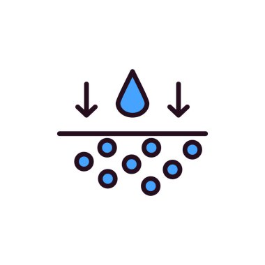 Benzersiz Nemlendirici vektör simgesi
