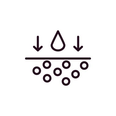 Benzersiz Nemlendirici vektör simgesi