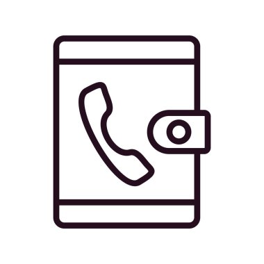 Telefon simgesi vektör illüstrasyonu