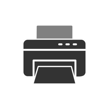 Yazıcı. Web simgesi basit illüstrasyon