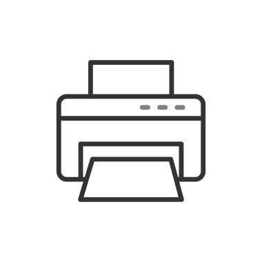 Yazıcı. Web simgesi basit illüstrasyon