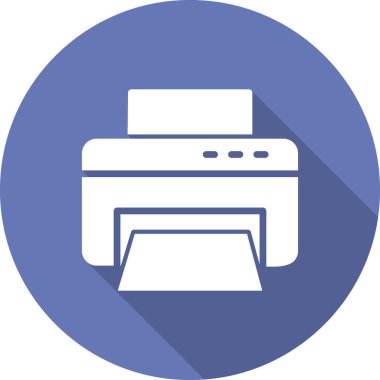 Yazıcı. Web simgesi basit illüstrasyon