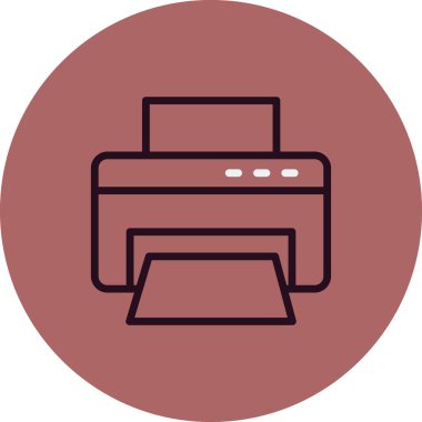 Yazıcı. Web simgesi basit illüstrasyon