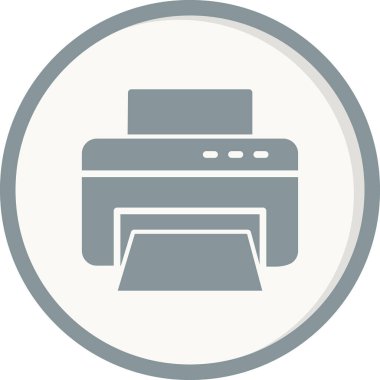 Yazıcı. Web simgesi basit illüstrasyon