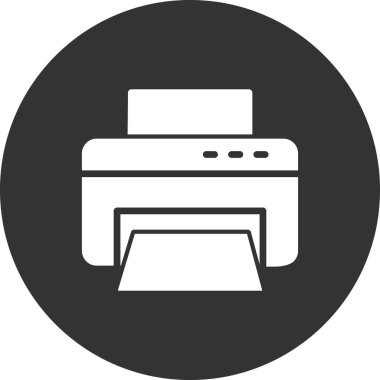 Yazıcı. Web simgesi basit illüstrasyon