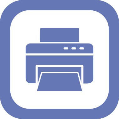 Yazıcı. Web simgesi basit illüstrasyon