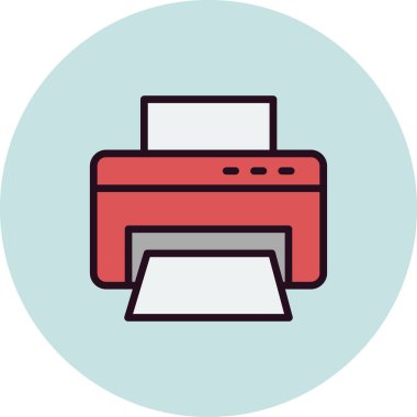 printer icon. simple illustration of computer vector icons for web design