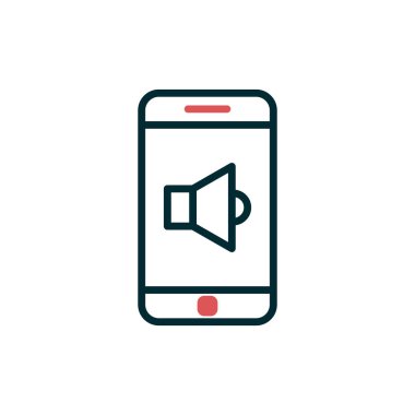 Akıllı telefon simgesi, vektör illüstrasyon tasarımı