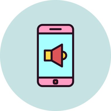 Akıllı telefon simgesi, vektör illüstrasyon tasarımı