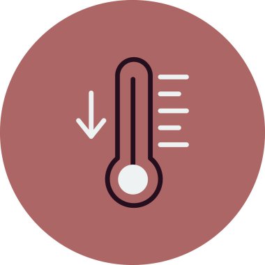 Sıcaklık. Web simgesi basit illüstrasyon