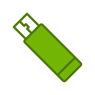 Usb Drive 'da. Web simgesi vektör illüstrasyonu