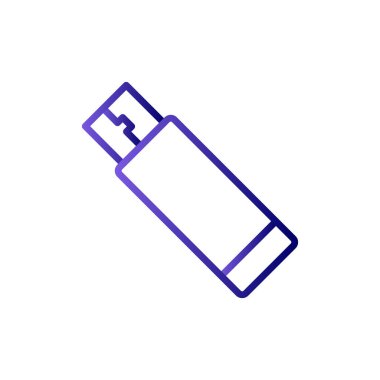 Usb Drive 'da. Web simgesi vektör illüstrasyonu