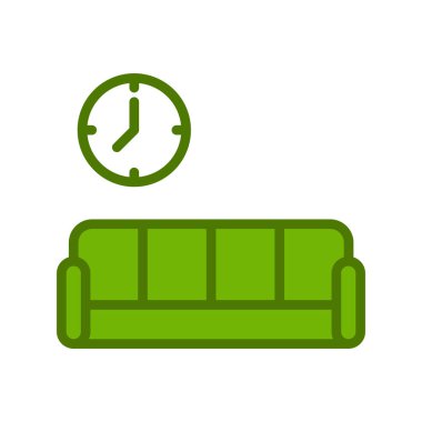 Bekleme odası. Web simgesi basit illüstrasyon