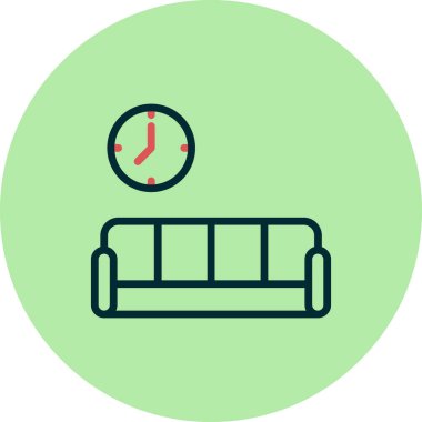 Bekleme odası. Web simgesi basit illüstrasyon