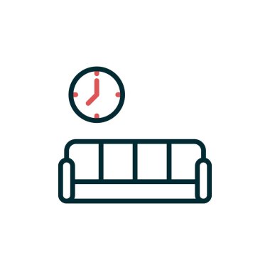 Bekleme odası. Web simgesi basit illüstrasyon