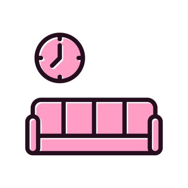 Bekleme odası. Web simgesi basit illüstrasyon