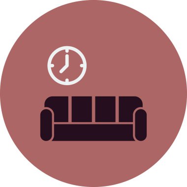 Bekleme odası. Web simgesi basit illüstrasyon