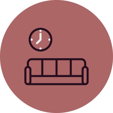 Bekleme odası. Web simgesi basit illüstrasyon